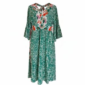 Adorable Days Dress Tribal Print Vacation Holiday Back Tie V-Neck